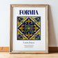 Formia, Italy – Travel Destination Art, in wooden frame leaning on the floor