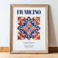 Fiumicino, Italy – Travel Wall Art, in wooden frame leaning on the floor