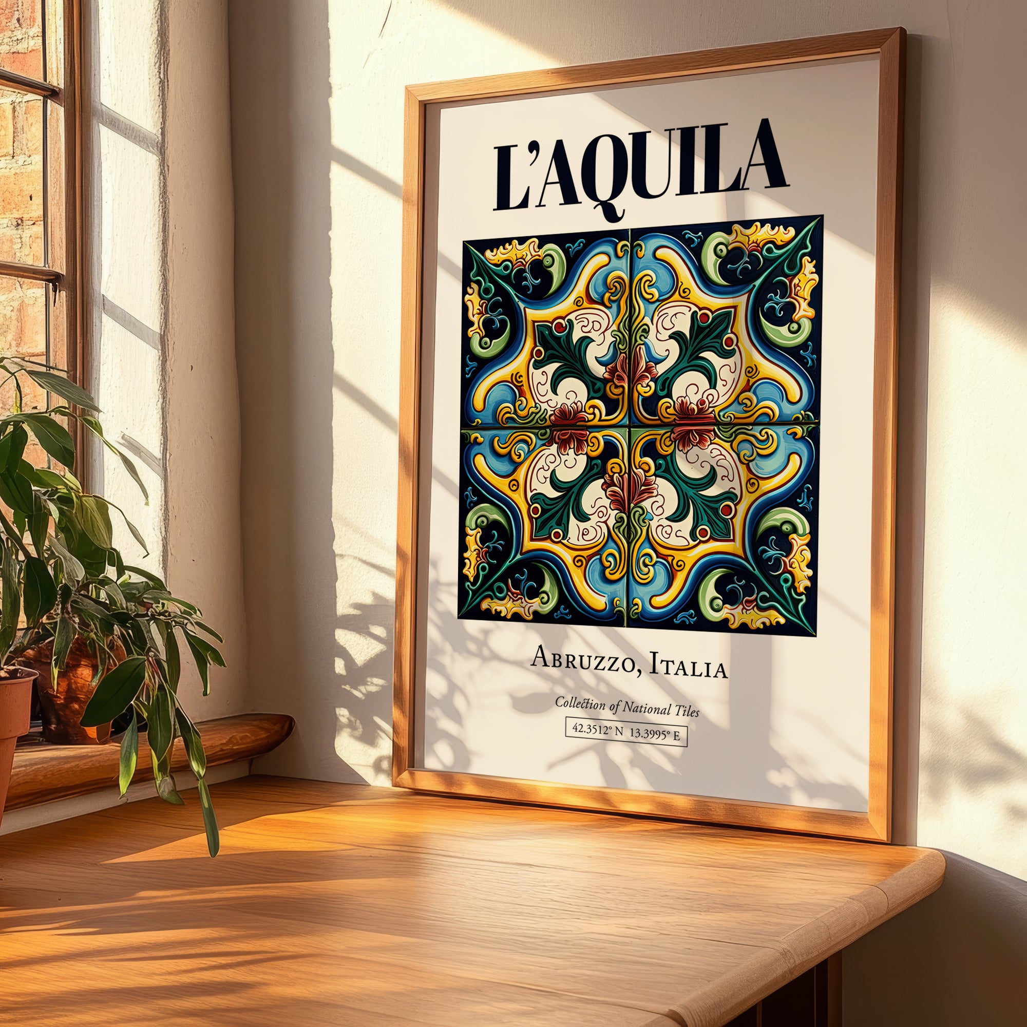 L'Aquila, Italy – Tourist Destination Poster, clean layout with no caption
