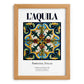 L'Aquila, Italy – Tourist Destination Poster, set in oak frame