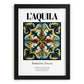 L'Aquila, Italy – Tourist Destination Poster, in sleek black frame