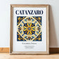 Catanzaro, Italy – Travel Wall Art, in wooden frame leaning on the floor