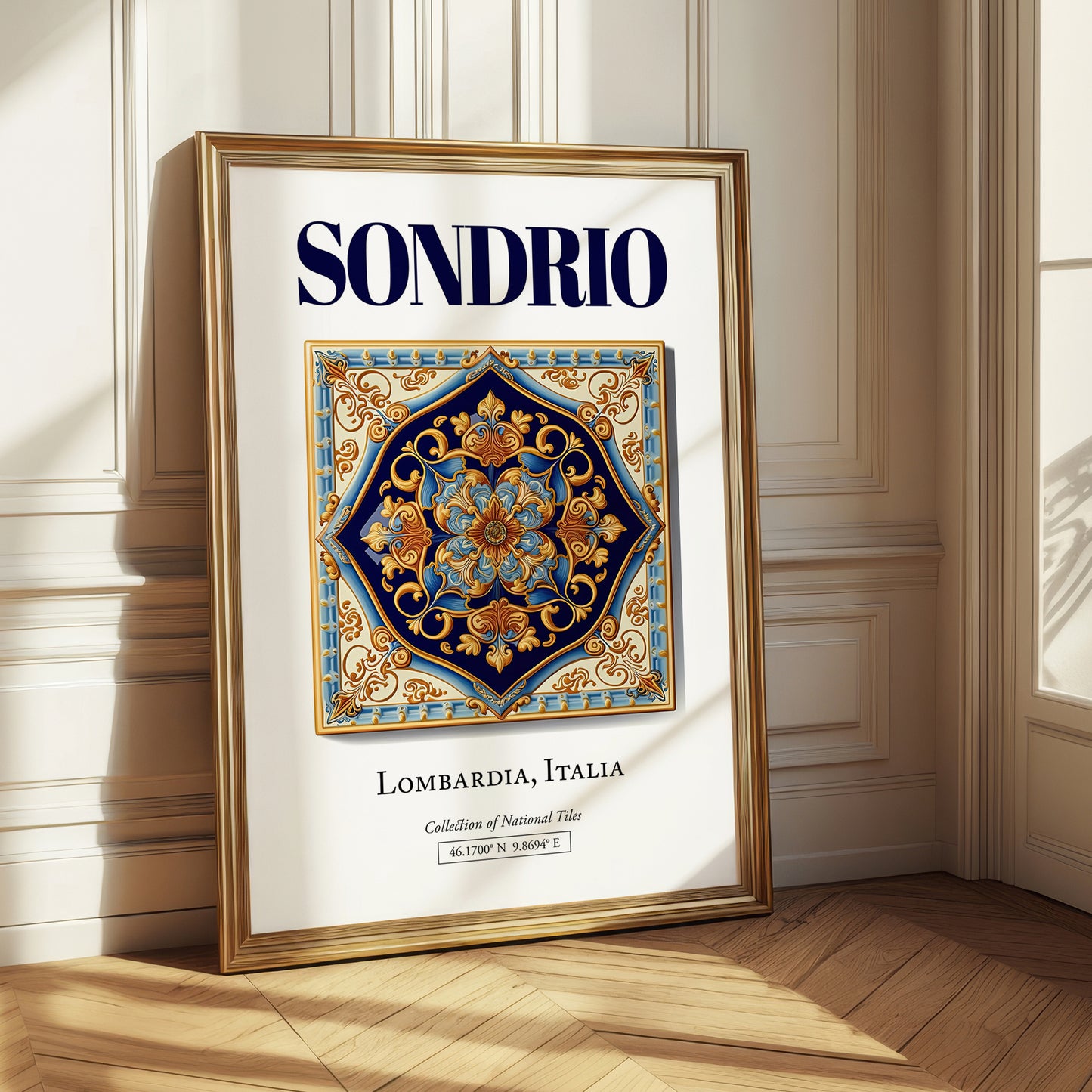 Sondrio, Italy – Travel Poster, styled in a charming Paris street view