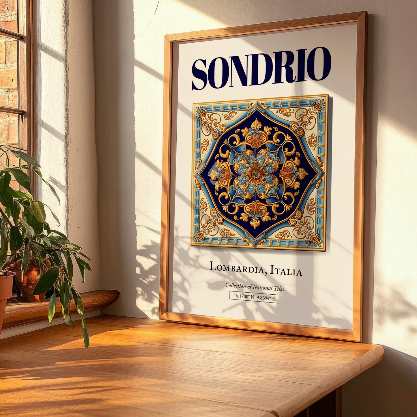 Sondrio, Italy – Travel Poster, clean layout with no caption