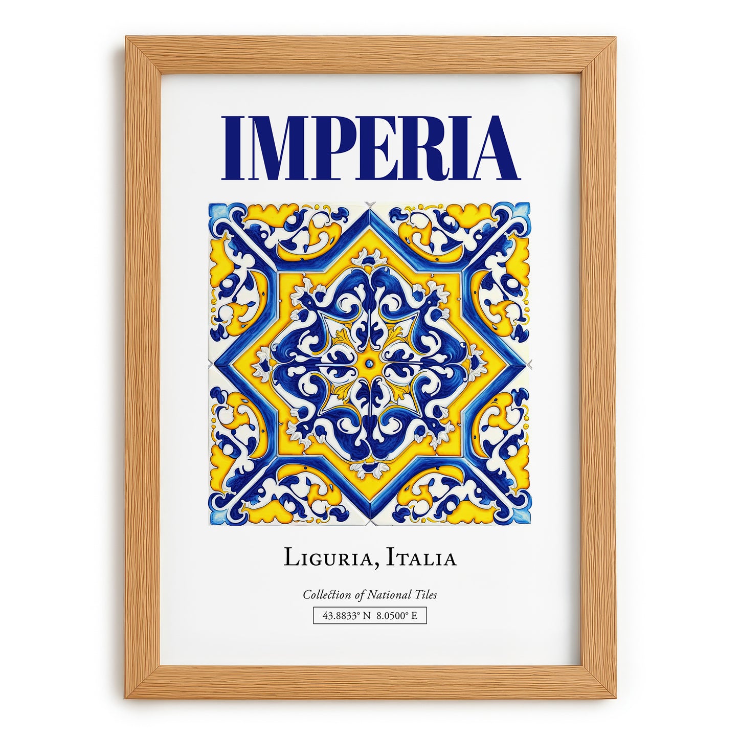 Imperia, Italy – Travel Wall Art, set in oak frame