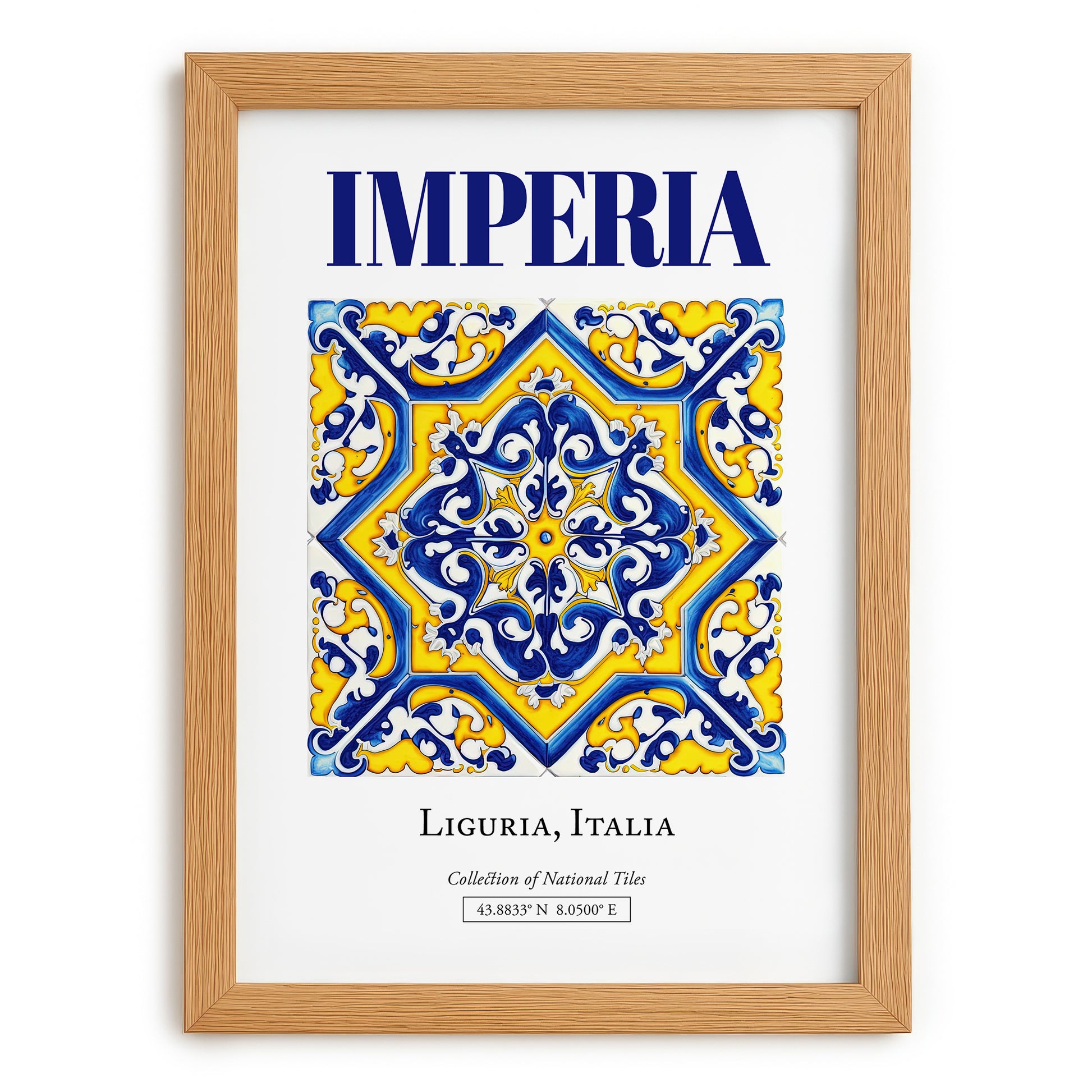 Imperia, Italy – Travel Wall Art, set in oak frame