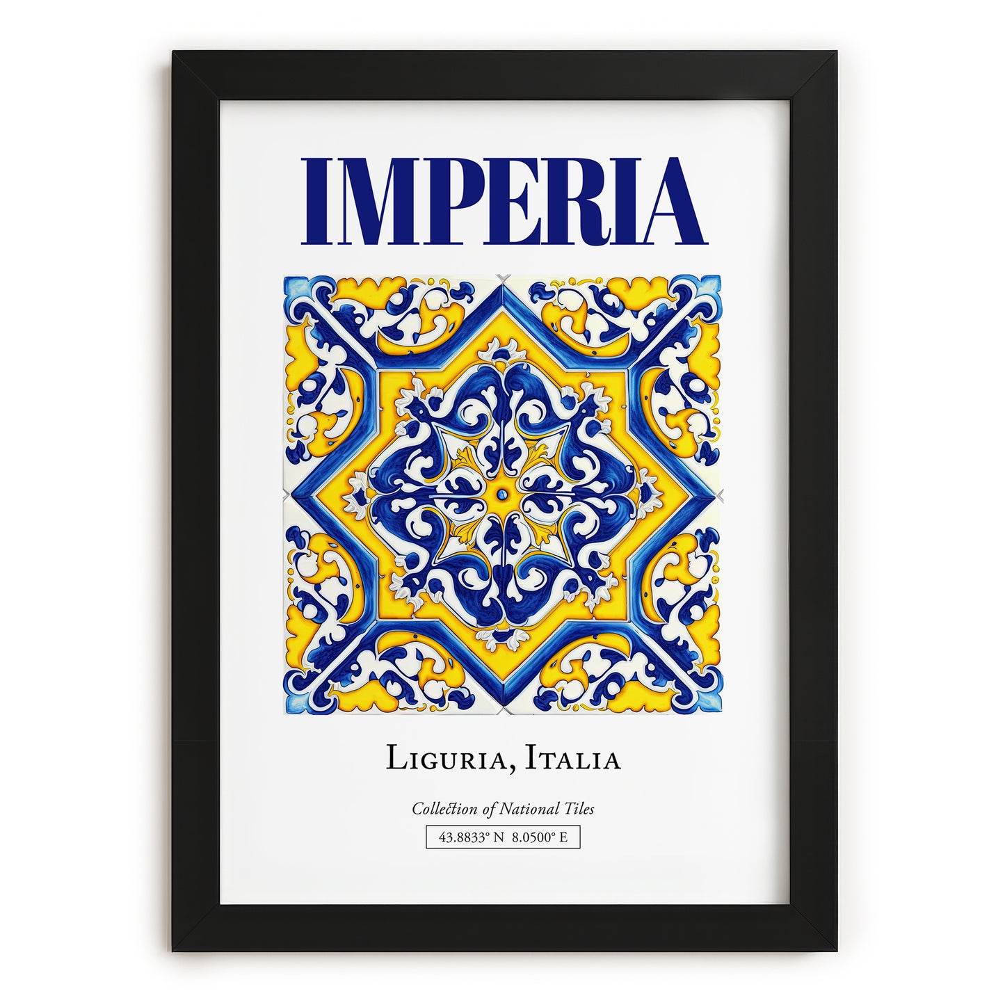 Imperia, Italy – Travel Wall Art, in sleek black frame