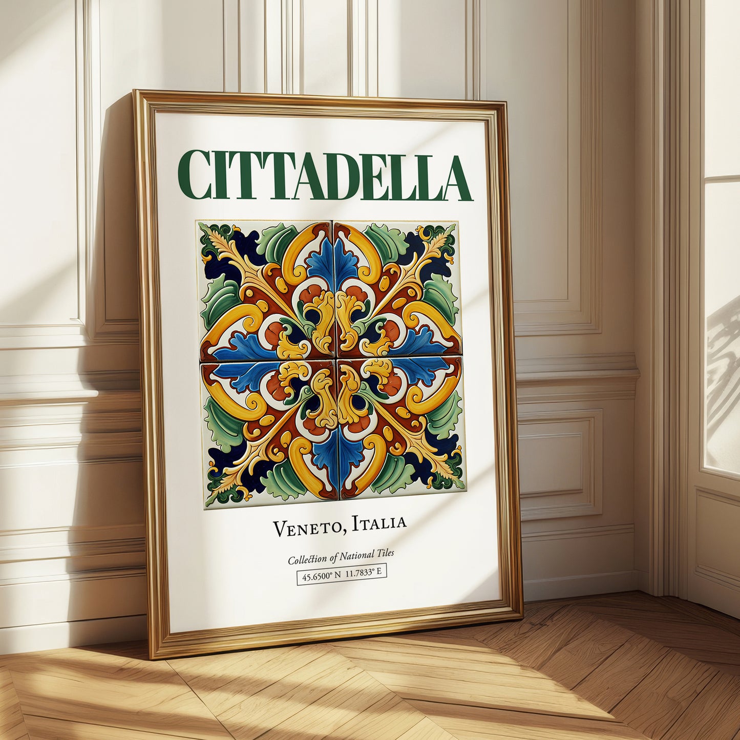 Cittadella, Italy – Retro Travel Poster, styled in a charming Paris street view