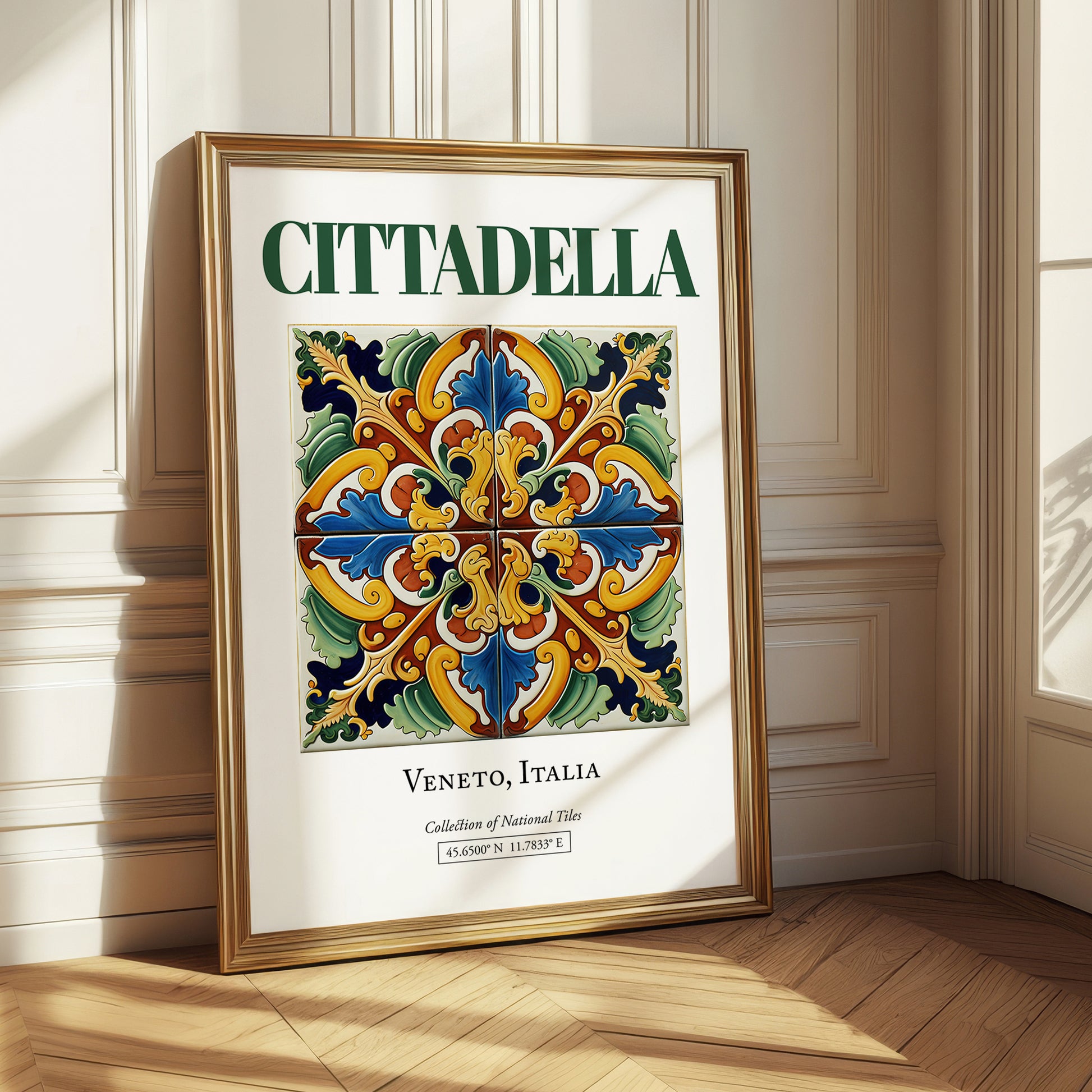 Cittadella, Italy – Retro Travel Poster, styled in a charming Paris street view