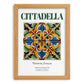 Cittadella, Italy – Retro Travel Poster, set in oak frame