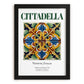 Cittadella, Italy – Retro Travel Poster, in sleek black frame