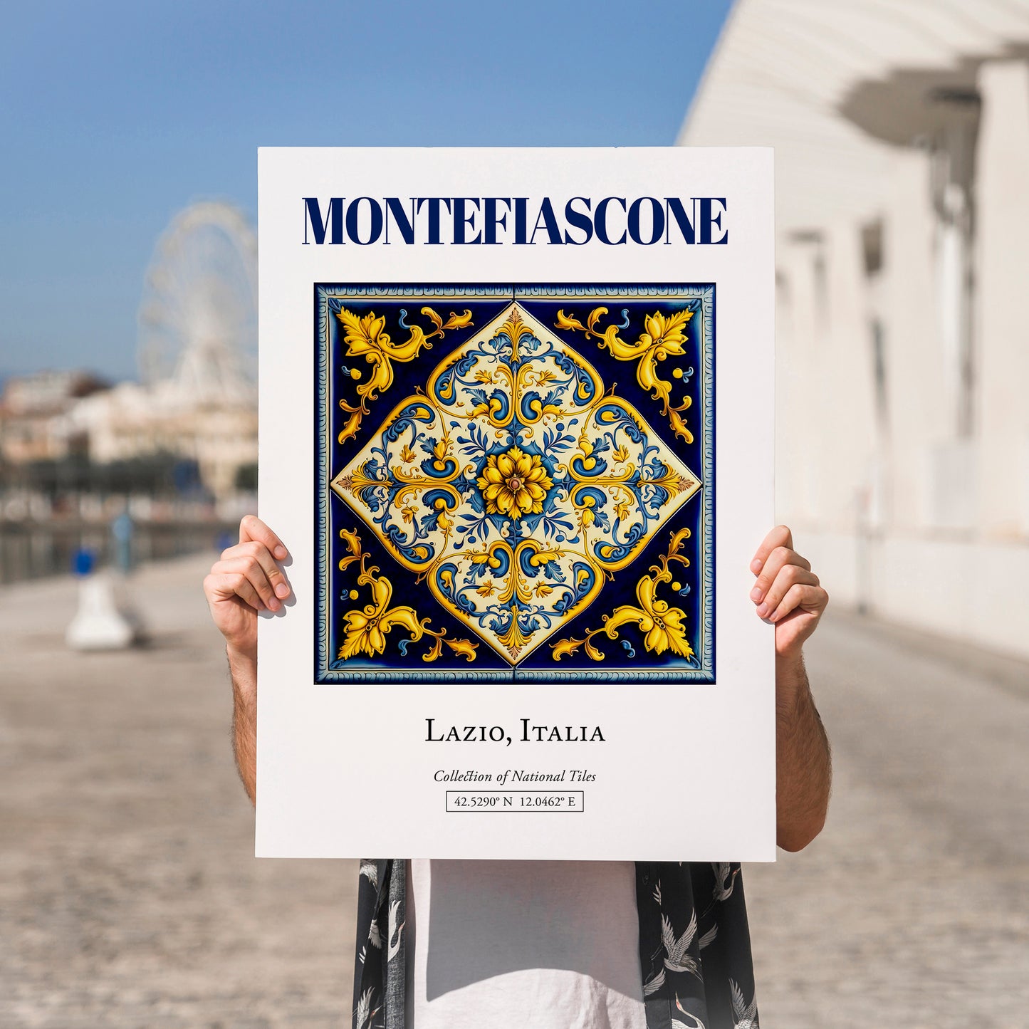 Montefiascone, Italy – Travel Wall Art, no-text version framed in wood