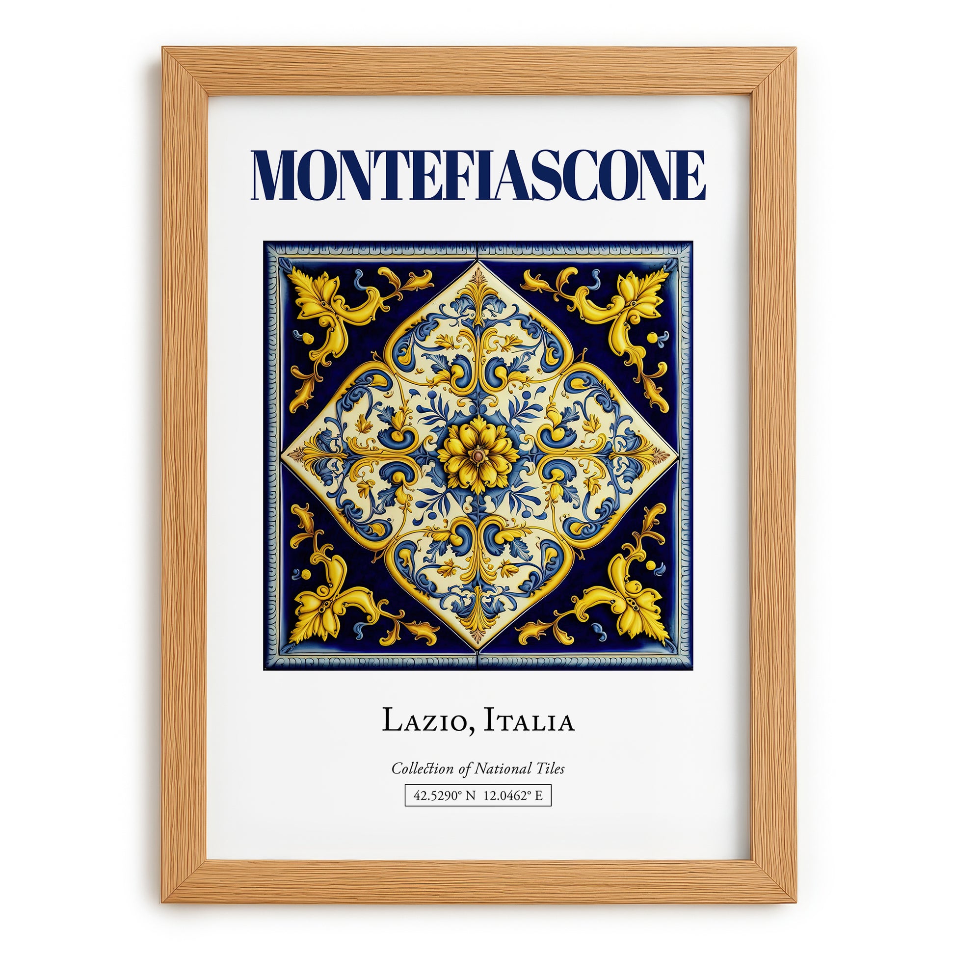 Montefiascone, Italy – Travel Wall Art, set in oak frame