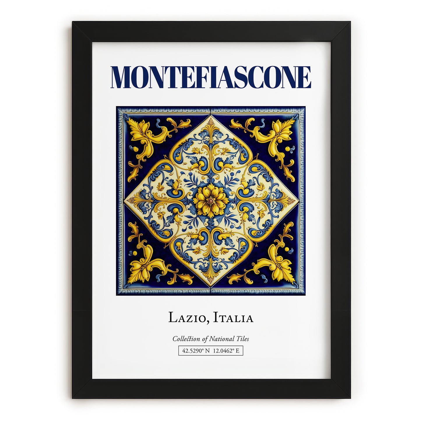 Montefiascone, Italy – Travel Wall Art, in sleek black frame