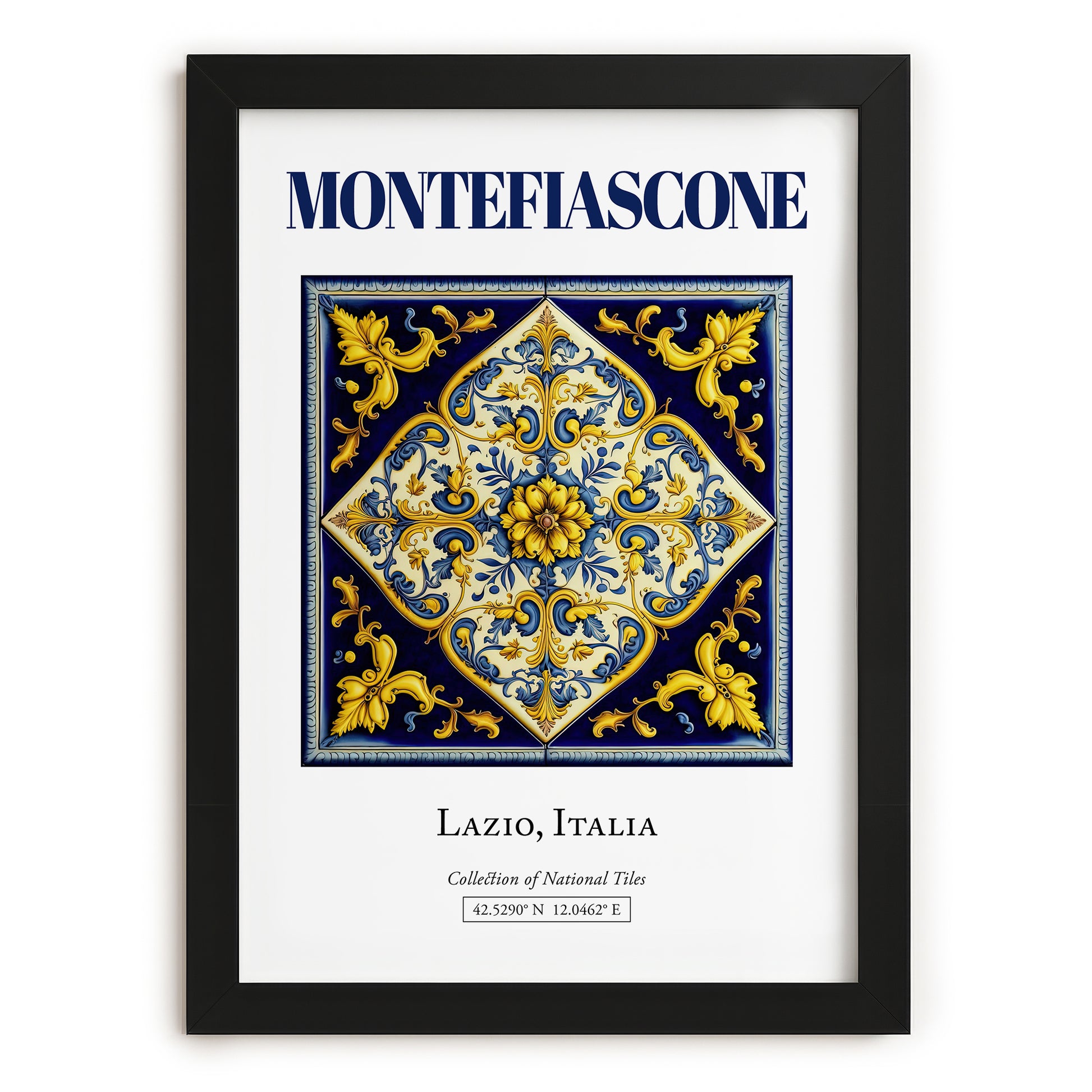Montefiascone, Italy – Travel Wall Art, in sleek black frame