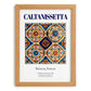 Caltanissetta, Italy – Illustrated Travel Poster, set in oak frame