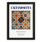 Caltanissetta, Italy – Illustrated Travel Poster, in sleek black frame