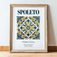 Spoleto, Italy – Away From Home Poster, in wooden frame leaning on the floor