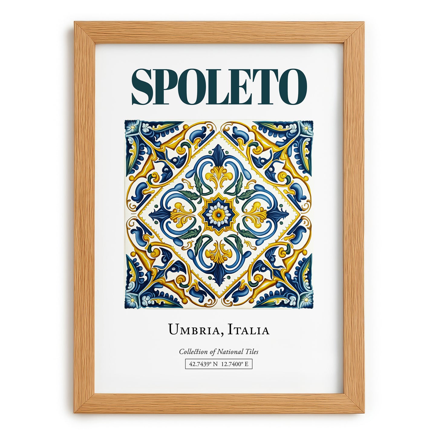 Spoleto, Italy – Away From Home Poster, set in oak frame