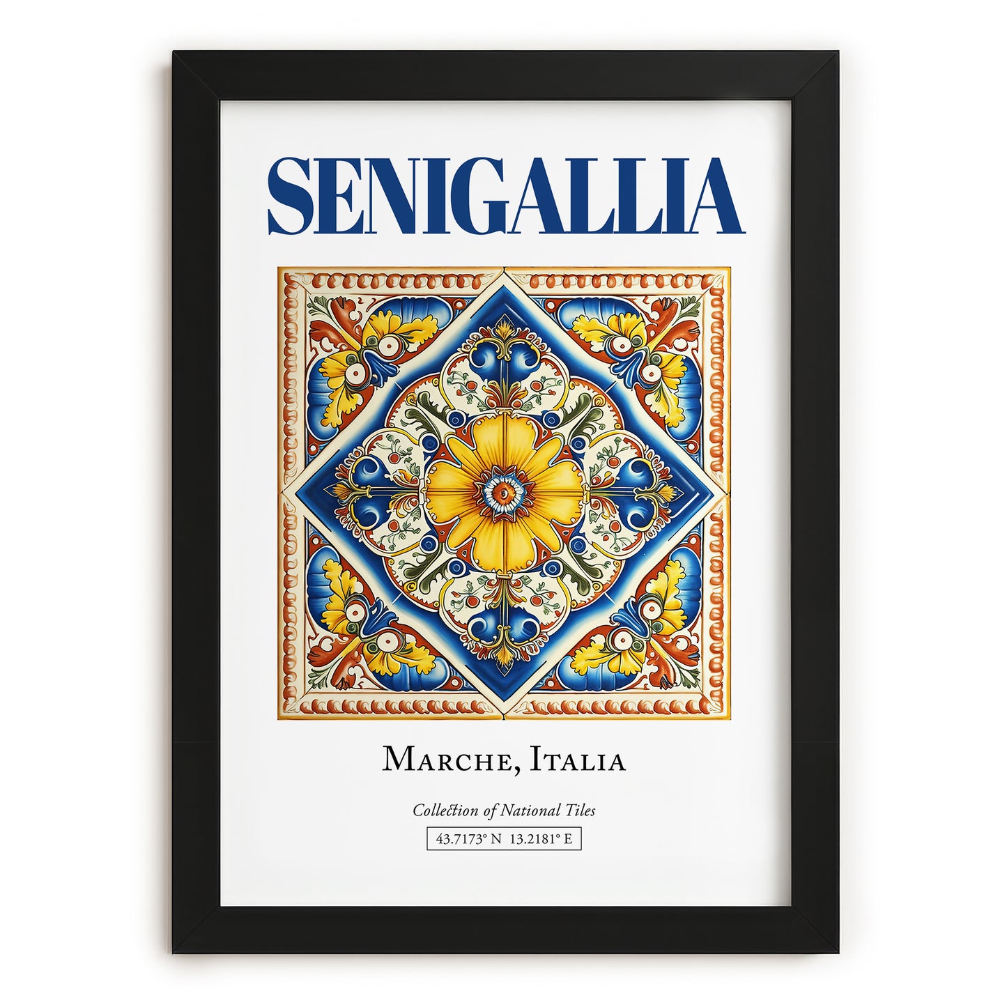 Senigallia, Italy – Tourist Destination Poster, in sleek black frame