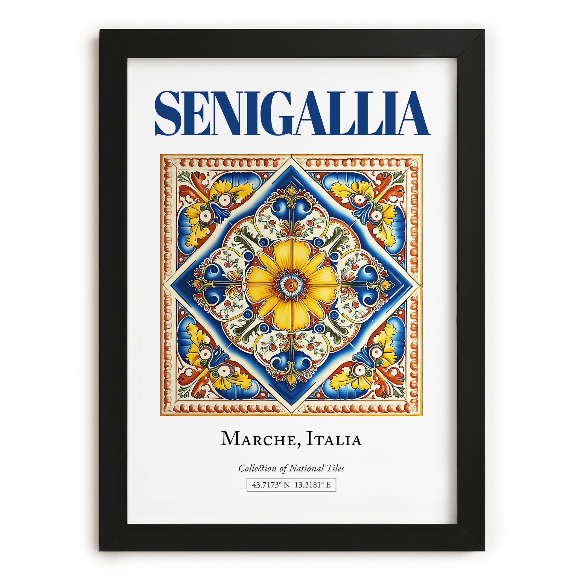 Senigallia, Italy – Tourist Destination Poster, in sleek black frame