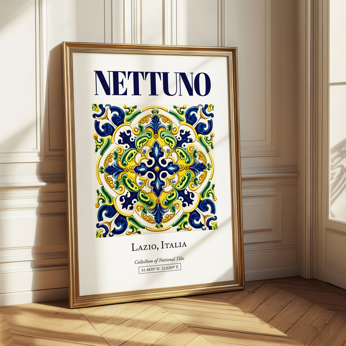 Nettuno, Italy – World Heritage Travel Poster, styled in a charming Paris street view