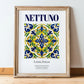 Nettuno, Italy – World Heritage Travel Poster, in wooden frame leaning on the floor