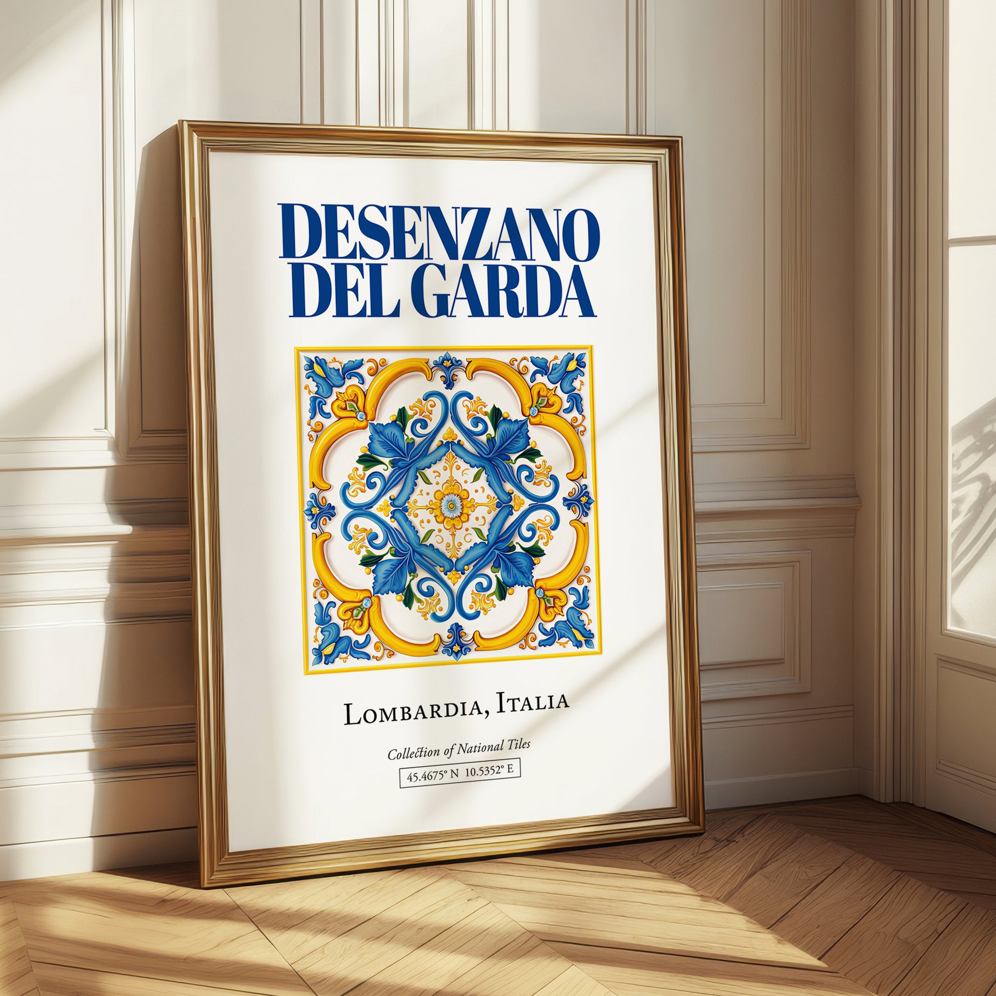 Desenzano del Garda, Italy – Travel Poster, styled in a charming Paris street view