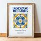 Desenzano del Garda, Italy – Travel Poster, in wooden frame leaning on the floor