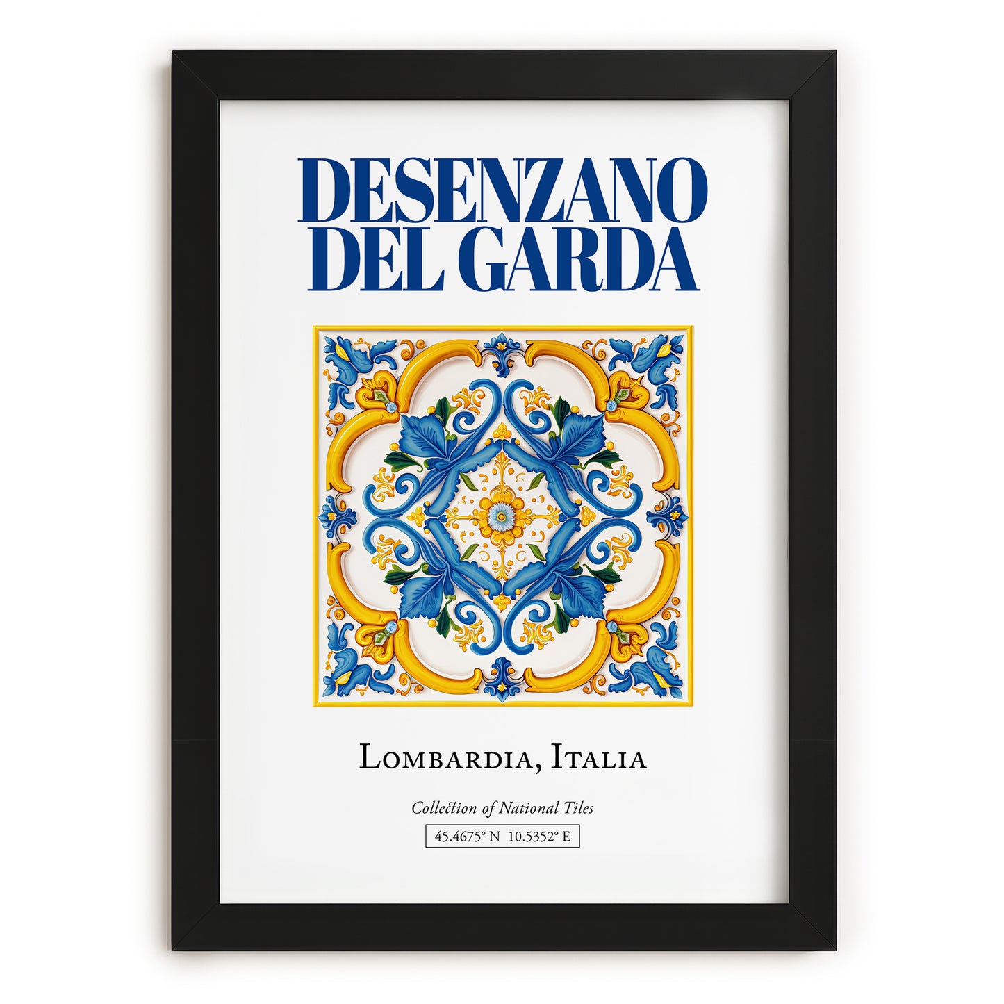 Desenzano del Garda, Italy – Travel Poster, in sleek black frame