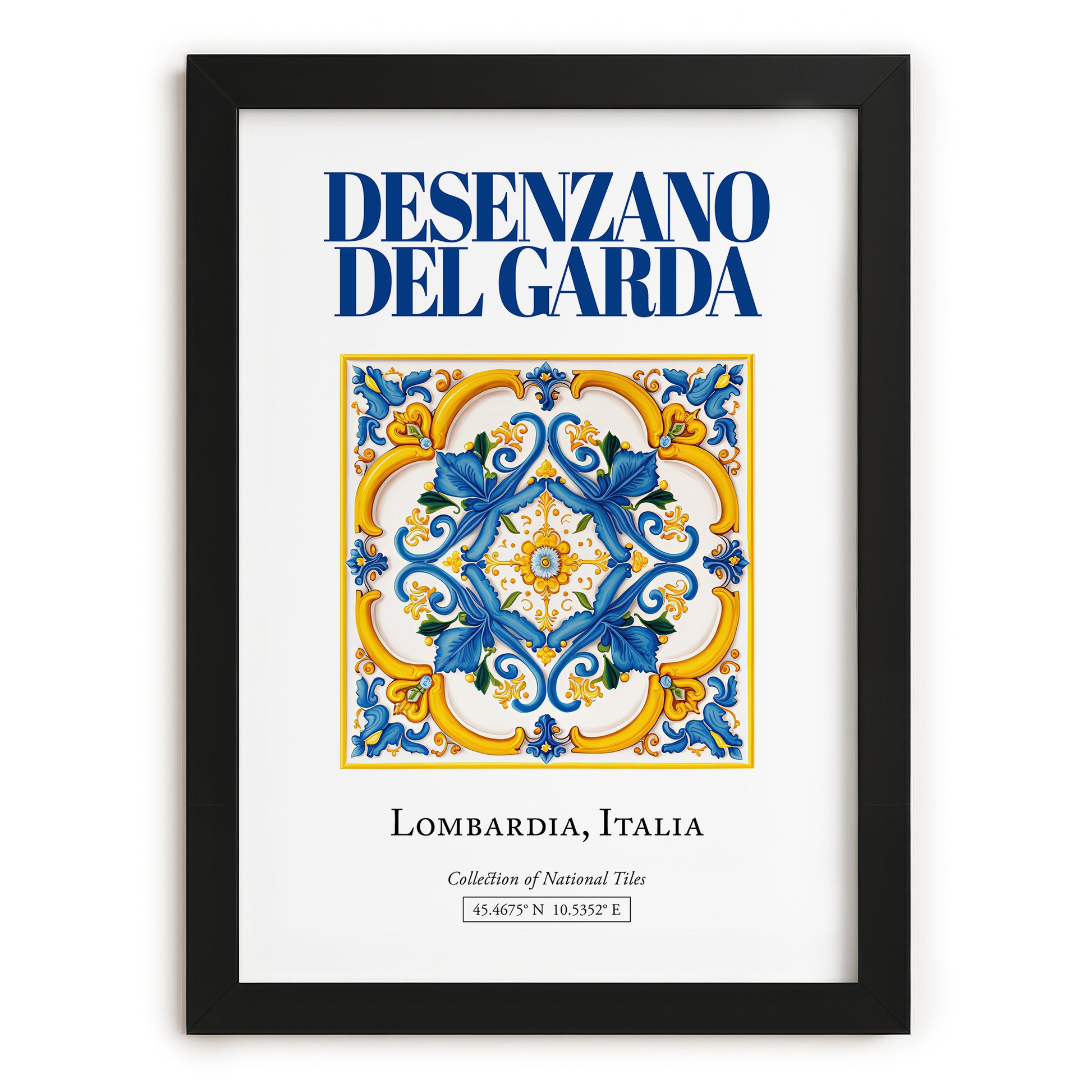 Desenzano del Garda, Italy – Travel Poster, in sleek black frame