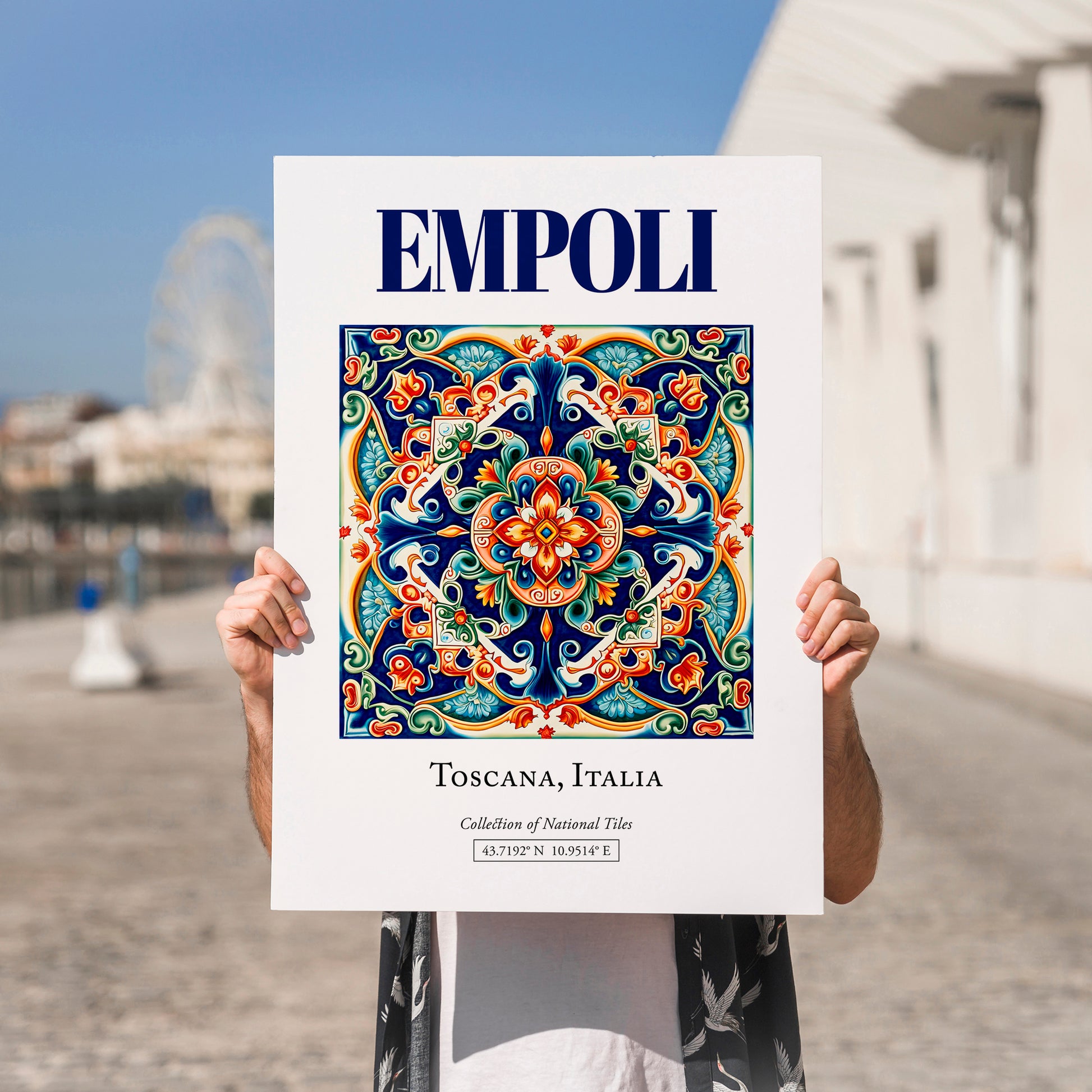 Empoli, Italy – Travel Print, no-text version framed in wood