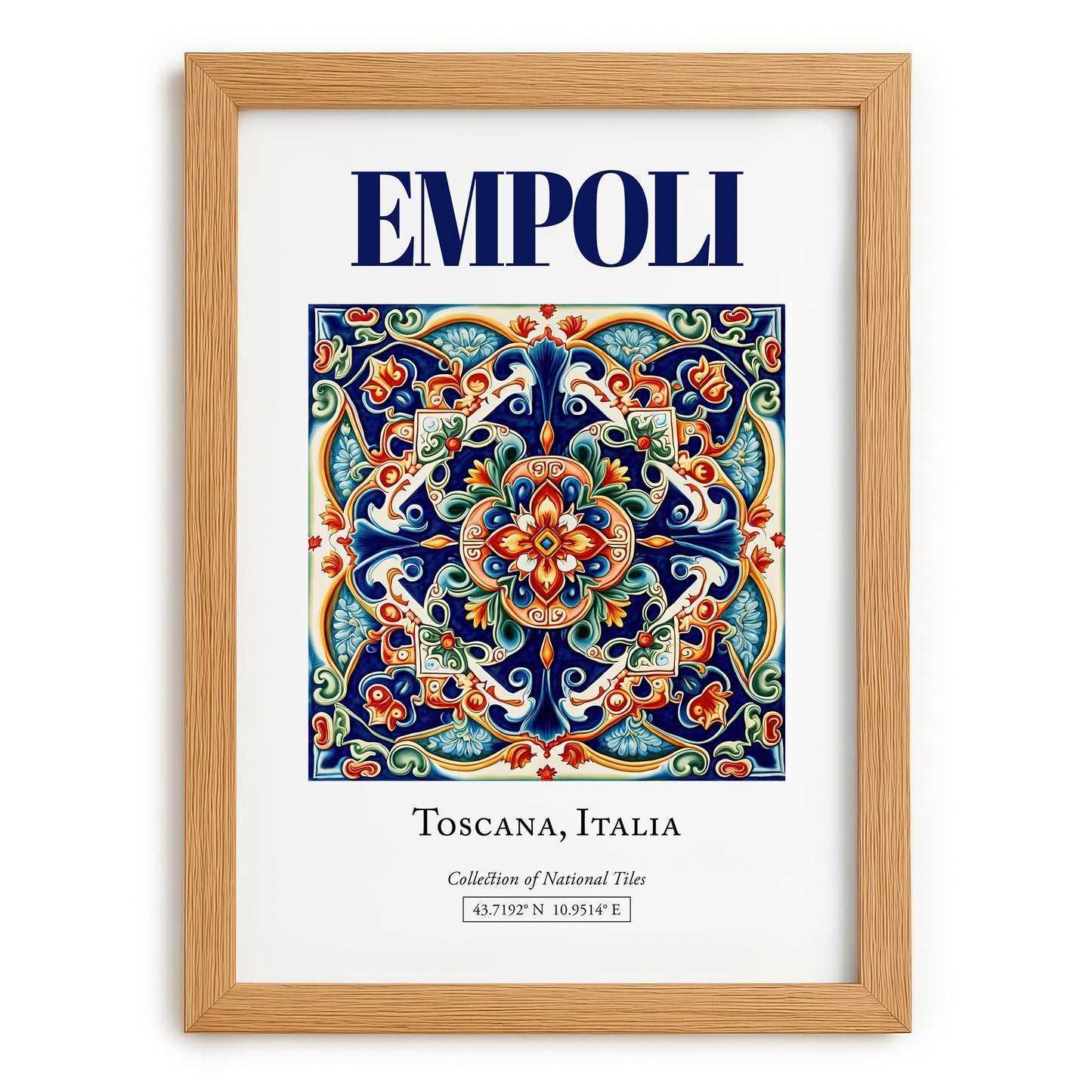 Empoli, Italy – Travel Print, set in oak frame