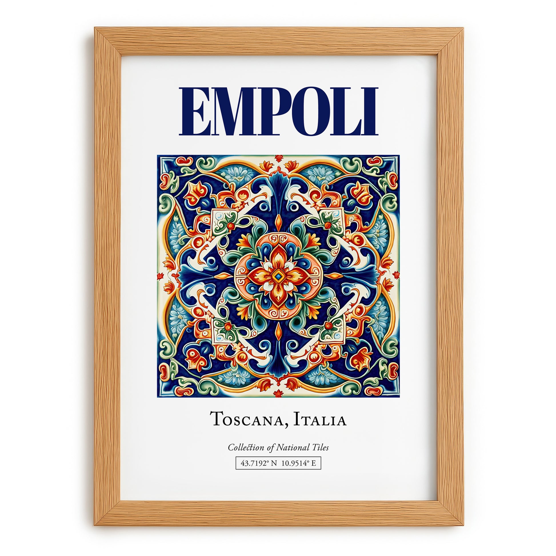 Empoli, Italy – Travel Print, set in oak frame