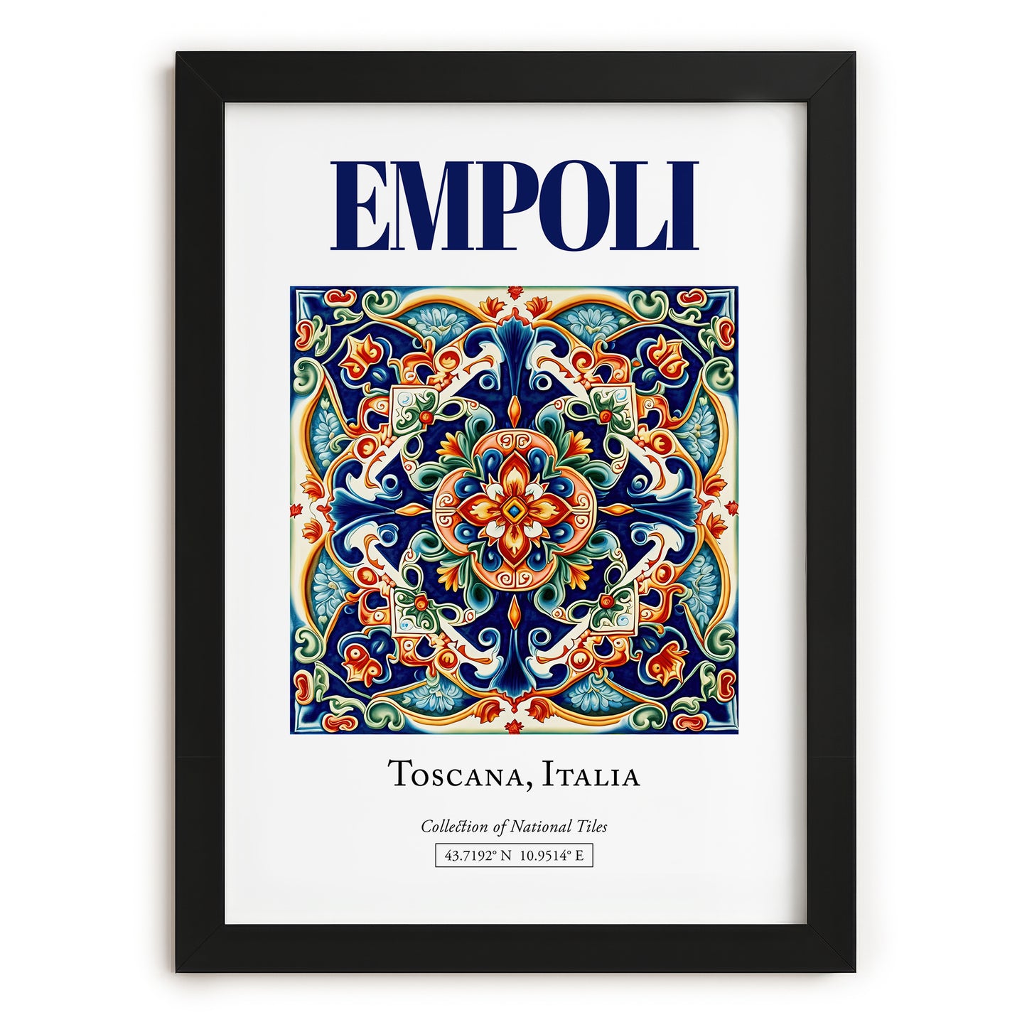 Empoli, Italy – Travel Print, in sleek black frame