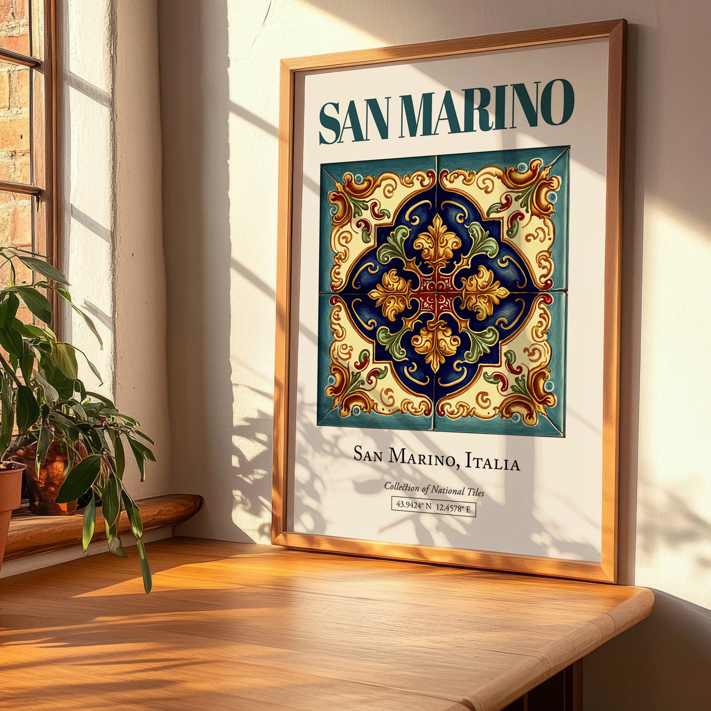 San Marino, Italy – Country Culture Poster, clean layout with no caption
