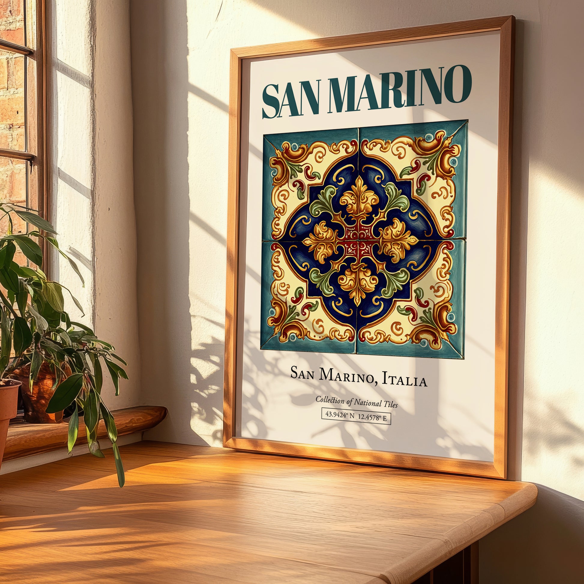 San Marino, Italy – Country Culture Poster, clean layout with no caption