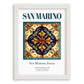 San Marino, Italy – Country Culture Poster, placed in minimal white frame
