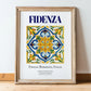 Fidenza, Italy – Travel Print, in wooden frame leaning on the floor