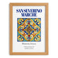 San Severino Marche, Italy – Illustrated Travel Poster, set in oak frame