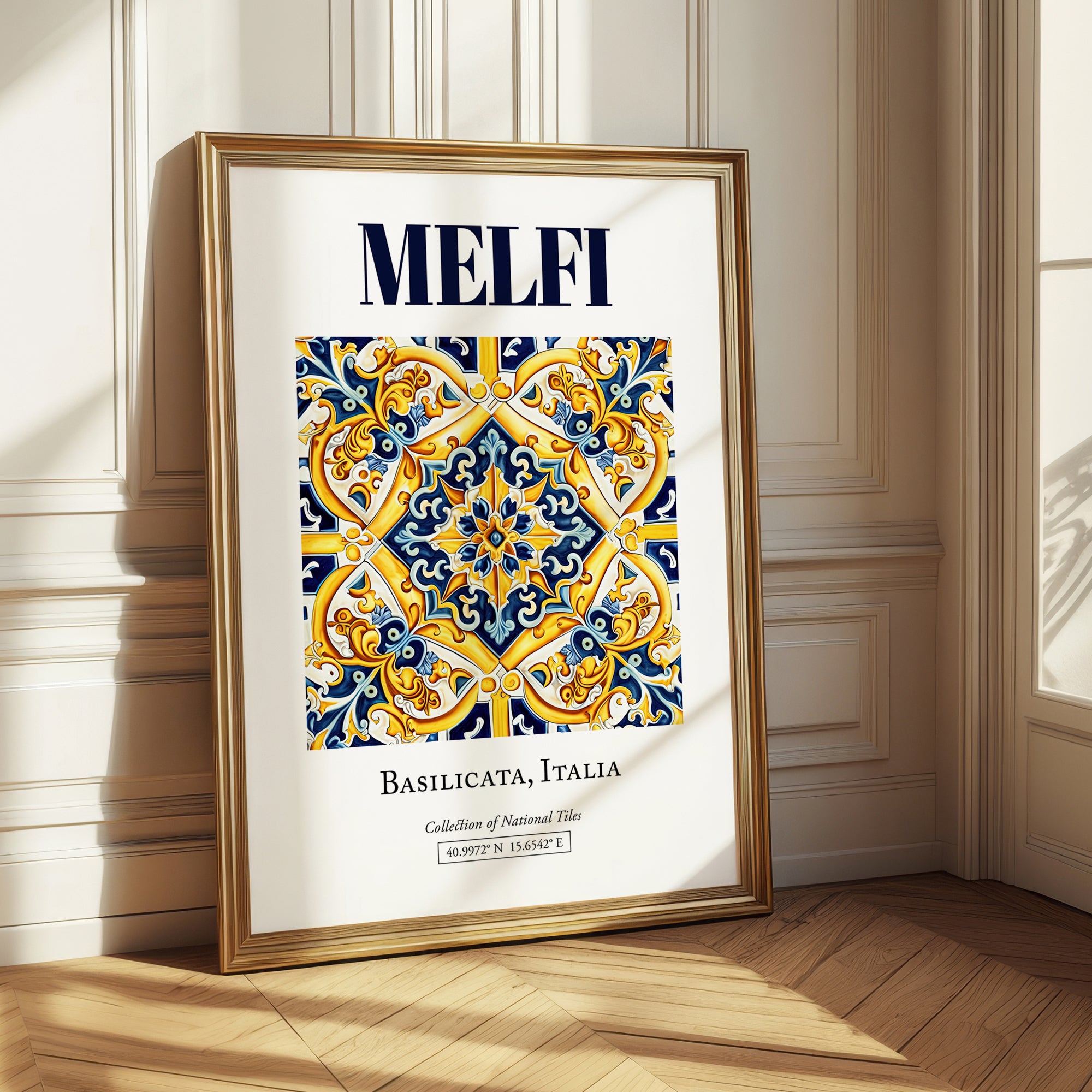 Melfi, Italy – Vintage Travel Poster, styled in a charming Paris street view