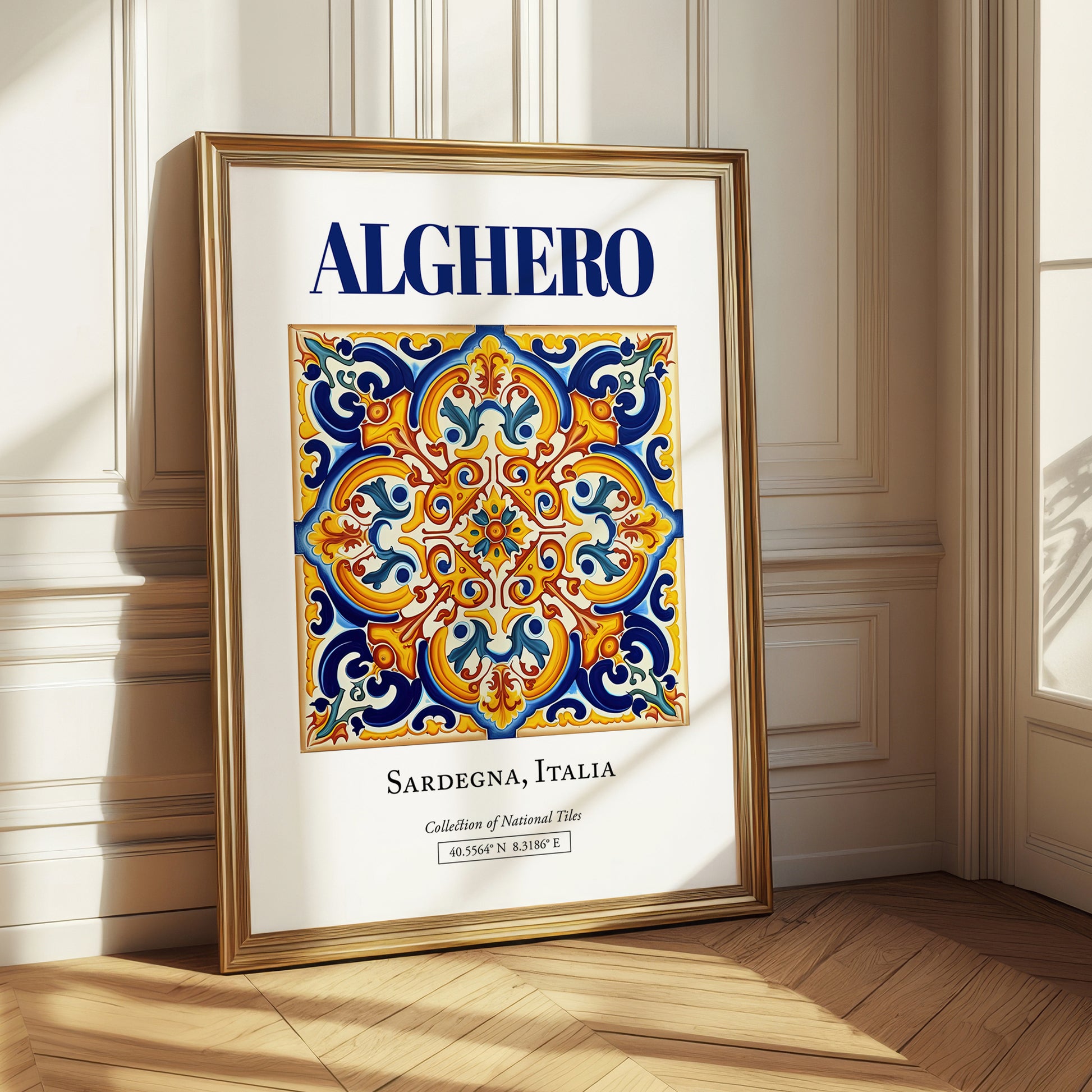 Alghero, Italy – Travel Poster, styled in a charming Paris street view
