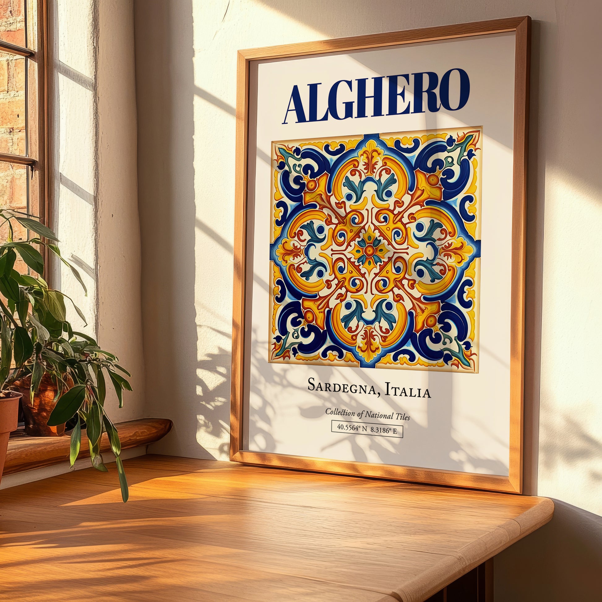 Alghero, Italy – Travel Poster, clean layout with no caption