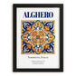 Alghero, Italy – Travel Poster, in sleek black frame