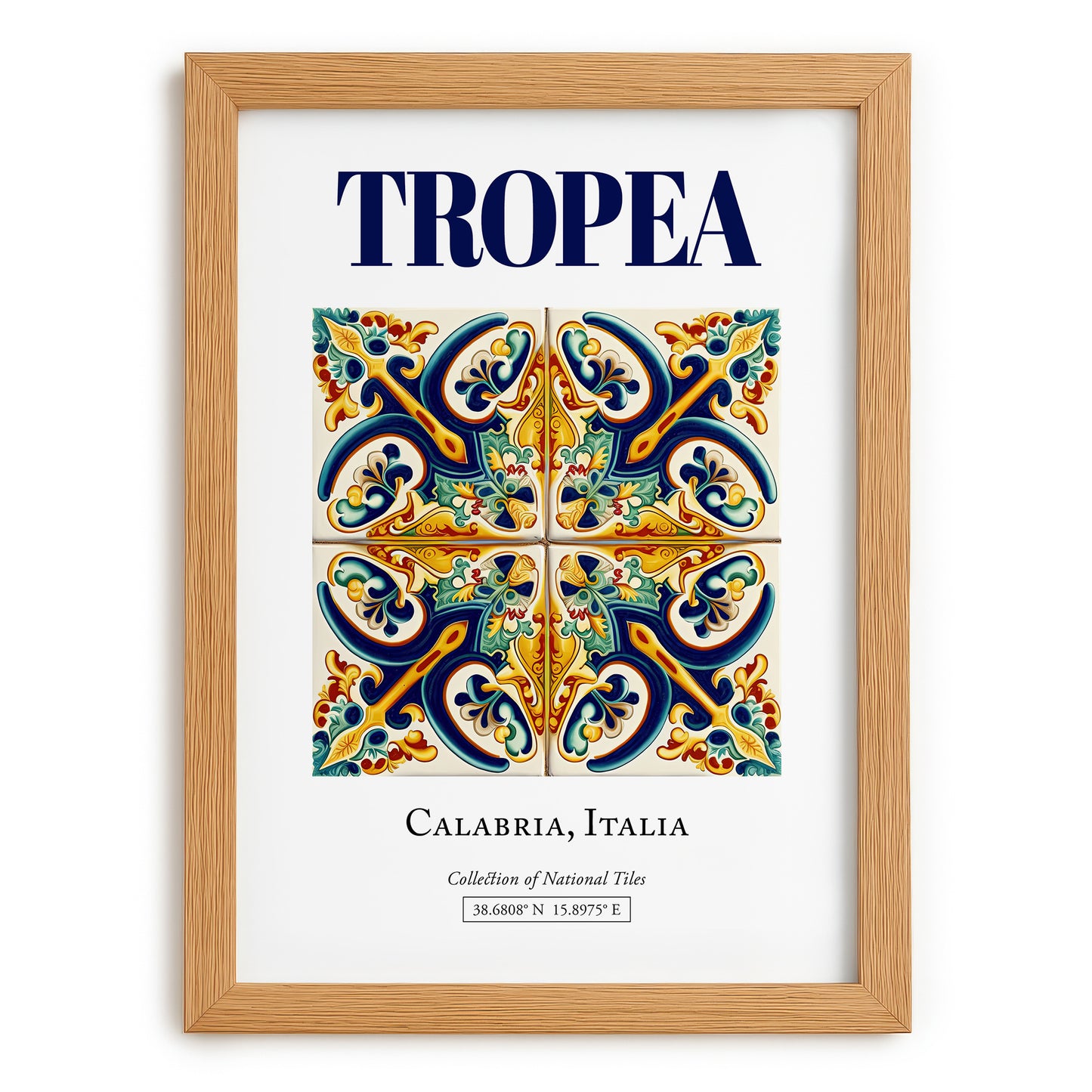 Tropea, Italy – Travel Wall Art, set in oak frame