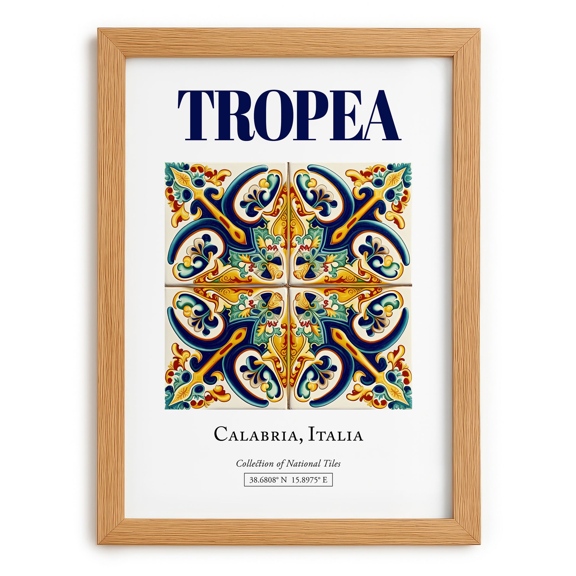 Tropea, Italy – Travel Wall Art, set in oak frame