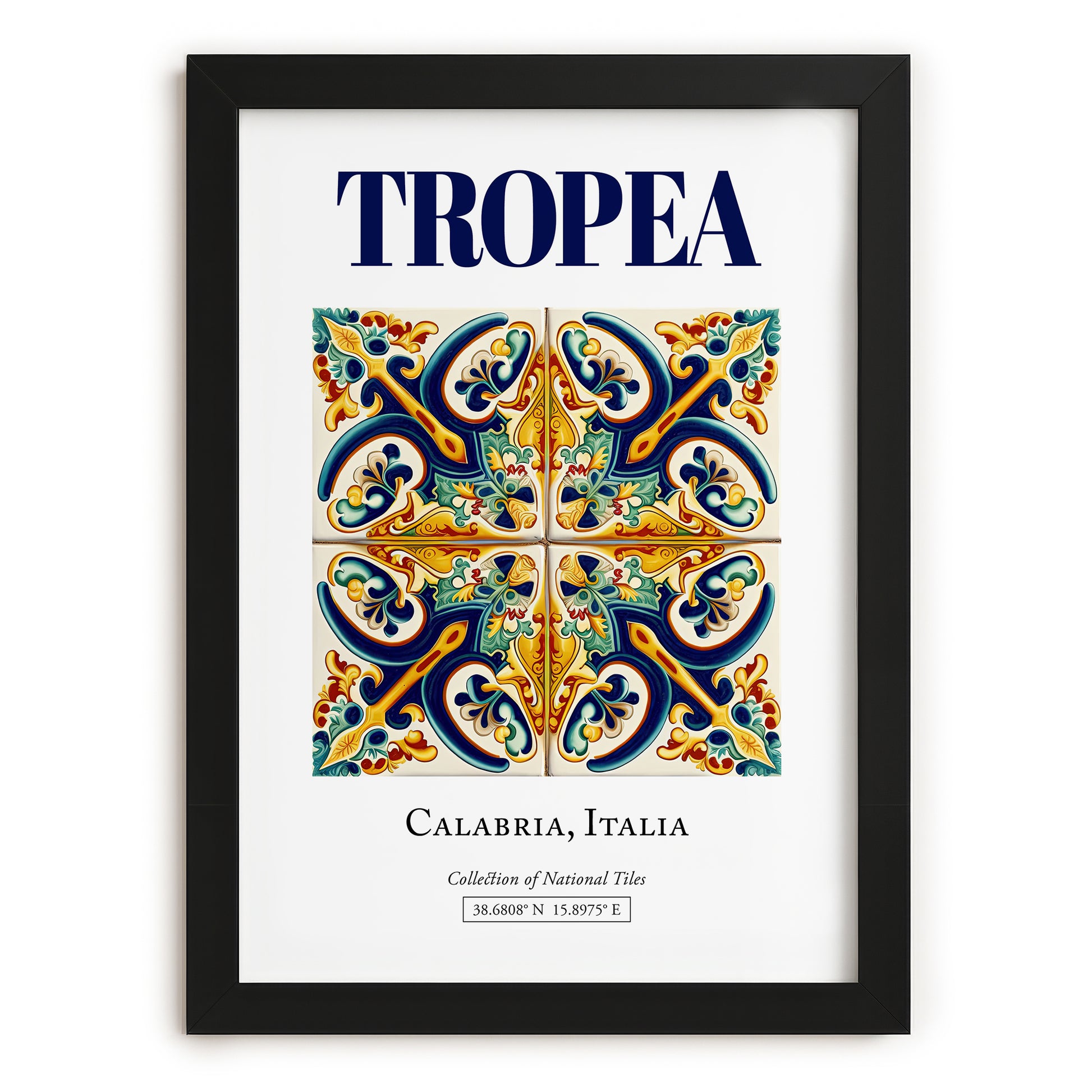 Tropea, Italy – Travel Wall Art, in sleek black frame