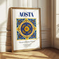 Aosta, Italy – Travel Poster, styled in a charming Paris street view