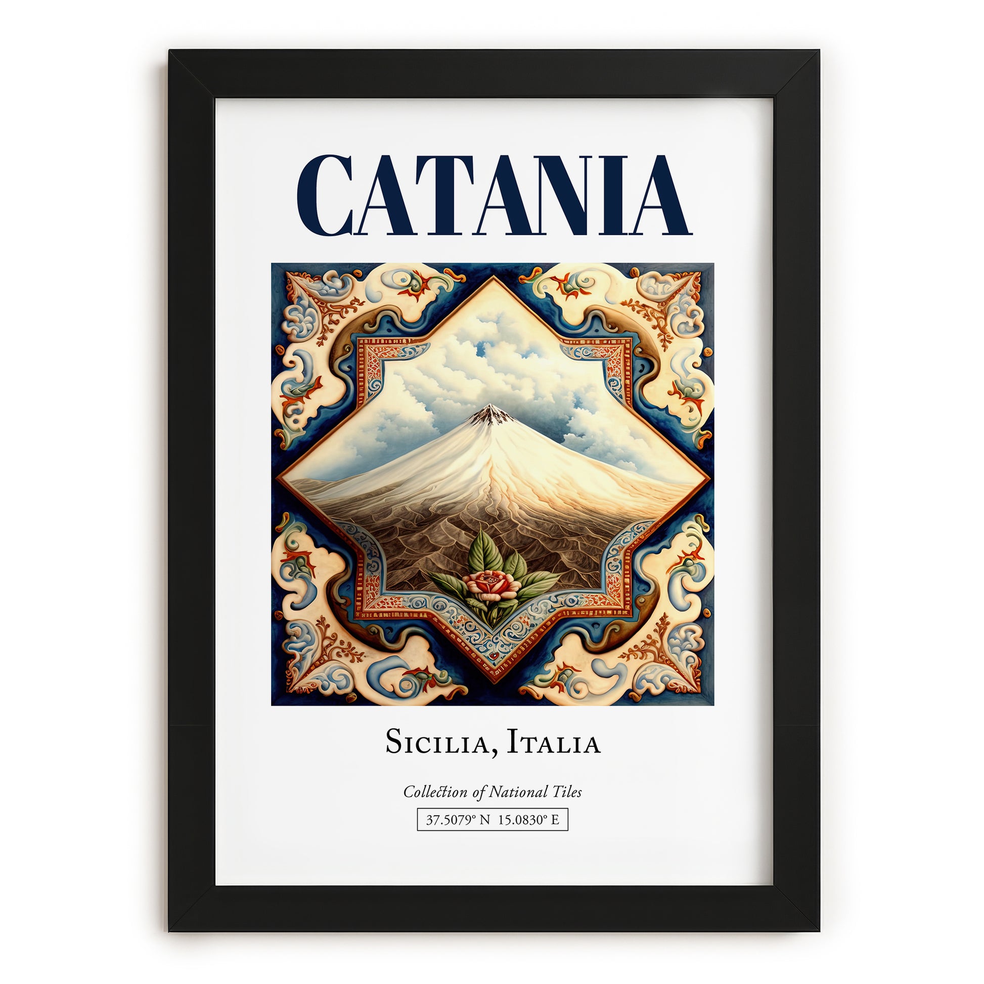Catania, Italy – Travel Print, in sleek black frame