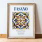Fasano, Italy – Travel Memories Wall Print, in wooden frame leaning on the floor